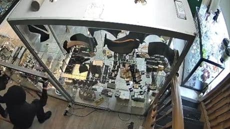 Horror moment jewellery shop thieves tie up young woman and threaten to kill her