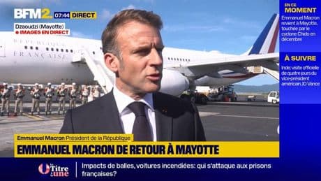 "On est au début d'une reconstruction durable de Mayotte", souligne Emmanuel Macron