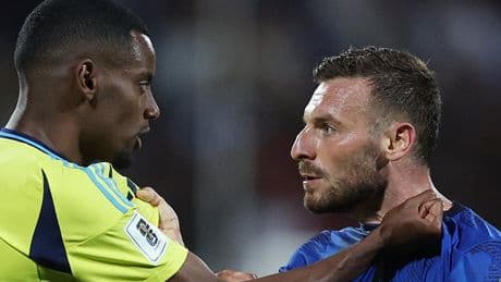 Alexander Isak endures nightmare return in first match for THREE MONTHS as Liverpool's new £125m signing is booked and Sweden suffer surprise defeat by Kosovo
