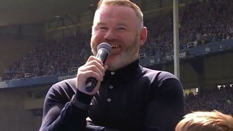 Wayne Rooney gives X-rated response to Everton fans after Goodison Park interview interrupted