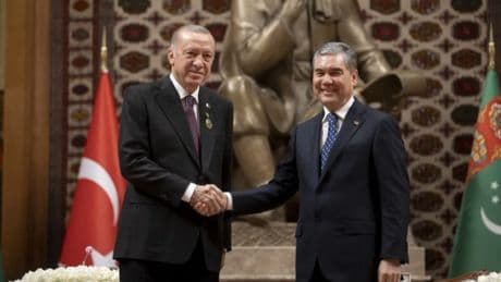 Başkan Erdoğan Türkmenistan lideri Berdimuhammedov ile görüştü