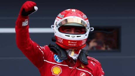 Hungarian Grand Prix: Charles Leclerc takes surprise pole ahead of McLaren pair