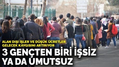 3 gençten biri işsiz ya da umutsuz: Alan dışı işler ve düşük ücretler gelecek kaygısını artırıyor