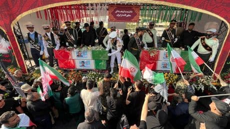 Thousands mourn top Iranian military commanders and scientists killed in Israeli strikes