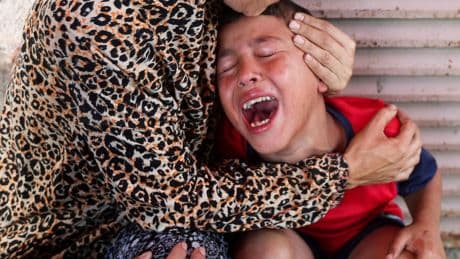 Children queuing for supplements killed in Israeli strike in Gaza, hospital says