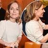 Geri Halliwell-Horner looks effortlessly chic in another trademark white outfit at the Casting Directors' luncheon