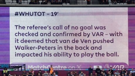 'Absolute shocker': James Maddison reacts as Premier League explain disallowed Tottenham goal vs West Ham