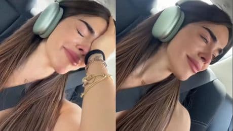 Violeta Mangriñán rompe a llorar tras despedirse de sus hijas: &quot;Conciliación lo llaman&quot;