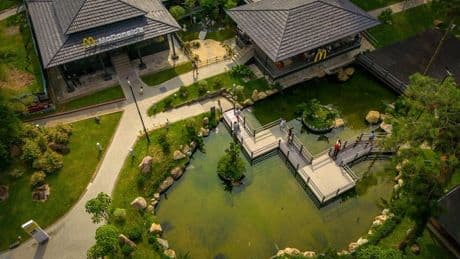 Inside the world’s most tranquil McDonald’s with Japanese-themed tea garden and serene river