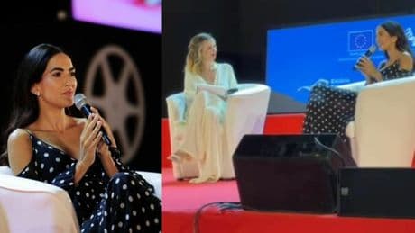 Rocio Munoz Morales, l'ex di Bova parla per la prima volta in pubblico dalla Calabria: «Amo la verità e l'onestà di questa terra. Sono qui con le mie figlie e sono felice»