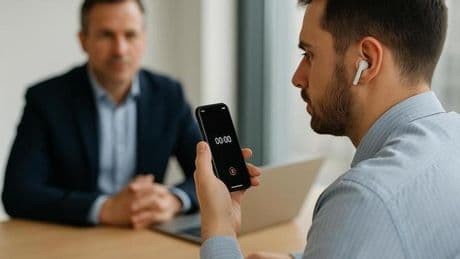 ¿Puedo grabar una conversación con mi jefe sin avisarle? Esto es lo que dice la ley