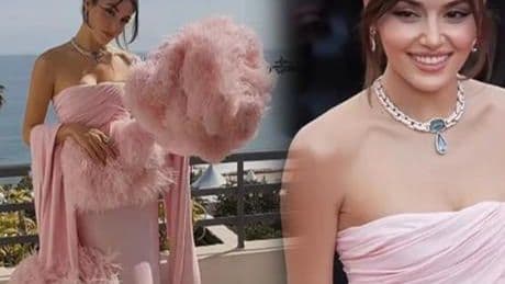 HABERLER: Hande Erçel güzelliğiyle Cannes Film Festivali'ne damga vurdu