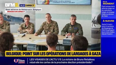 Largages d'aide humanitaire à Gaza: "Le seul moyen qu'on a pour sauver des vies", selon la Défense belge