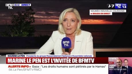 Marine Le Pen: "Si M. Bayrou entend augmenter les impôts, il nous poussera [...] à voter une censure"