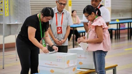 Voting closes in Singapore as its long-ruling party seeks a bigger win