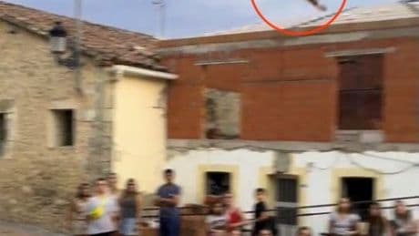 Spanish village where people go wild for tossing their ham