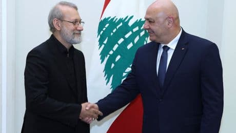 Lebanon says it rejects foreign intervention during visit by top Iranian official Ali Larijani