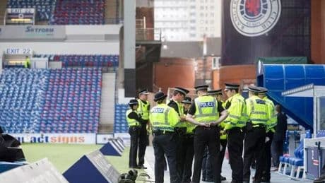 Old Firm arrests as two charged after police officer 'assaulted'