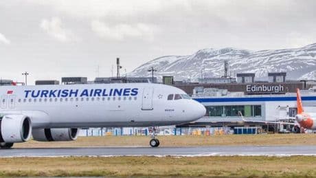 Turkish Airlines flight declares mid-air emergency on approach to Edinburgh Airport