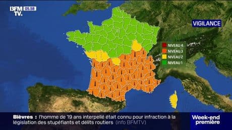 42 départements sont placés en vigilance orange canicule ce dimanche