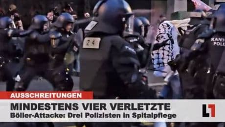 Eurovision, pro Pal creano il caos a Basilea: 3 poliziotti feriti