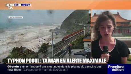 Taïwan: l'œil du typhon Podul vient de toucher terre dans le sud-est de l'archipel