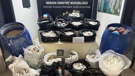 Mersin'de 3,5 milyon uyuşturucu hap ele geçirildi: 8 gözaltı
