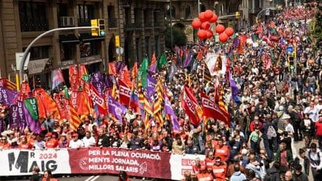 Manifestación del 1 de Mayo, Día del Trabajador, en Barcelona: hora y recorrido