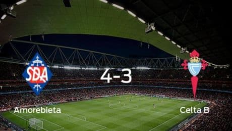 El Amorebieta gana 4-3 al Celta B y se lleva los tres puntos