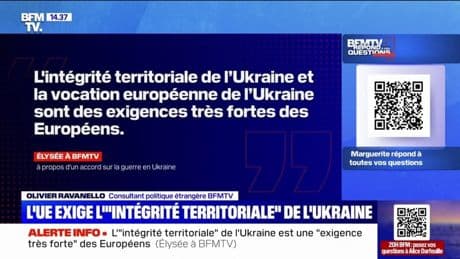 "L'intégralité territoriale de l'Ukraine et la vocation européenne de l'Ukraine sont des exigences très fortes", déclare l'Élysée