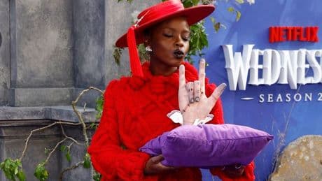 Wednesday premiere sees Netflix star very unique outfits for gothic London event