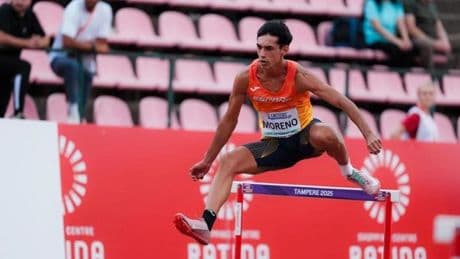 Iker Moreno firma una plata en 400 metros vallas y fija el récord de España sub-20