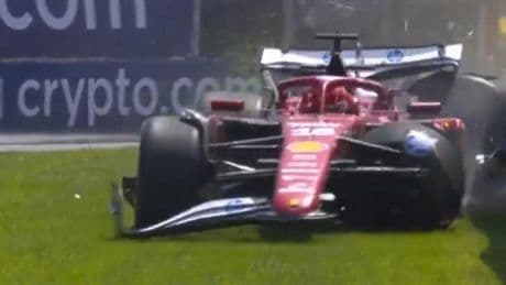 Así ha sido el accidente de Leclerc que ha provocado la primera bandera roja en los Libres 1 del GP de Canadá
