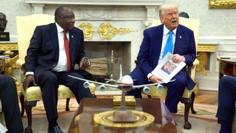 South African police minister rejects Trump's 'white genocide' claim