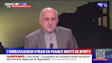 Conflit Israël-Iran: pour Mohammad Amin Nejad, ambassadeur d'Iran en France, "Israël a commencé une guerre unilatérale sans justification valable"