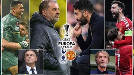 The Europa League final is about SO much more than a trophy for Man United and Tottenham... lose and Postecoglou could be axed or Amorim's methods may fall on deaf ears (no wonder they are stressed!)