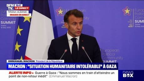 Emmanuel Macron: "La situation humanitaire à Gaza est intolérable"