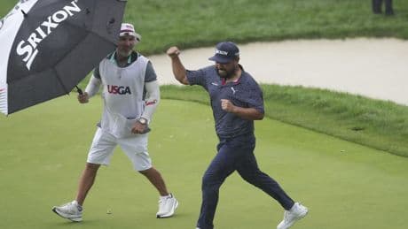 Spaun weathers the worst of wet Oakmont to win U.S. Open