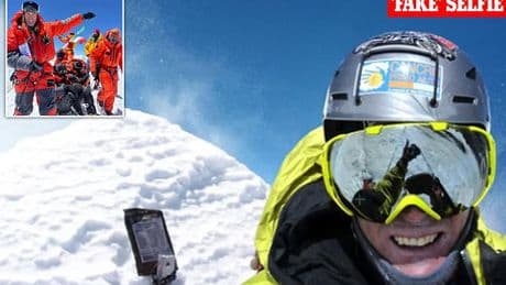 Top Italian mountaineer is accused of faking selfies from summits to inflate the number of peaks he has scaled