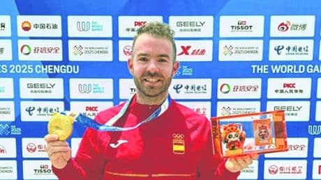 El patinador vitoriano Patxi Peula se cuelga el oro en los Juegos Mundiales