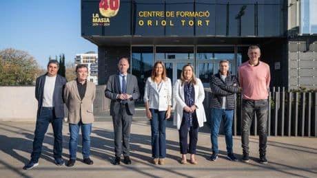 Visita institucional en La Masia