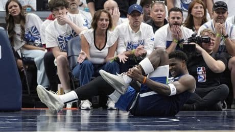 Anthony Edwards sprains ankle in scary moment before quickly returning for Timberwolves