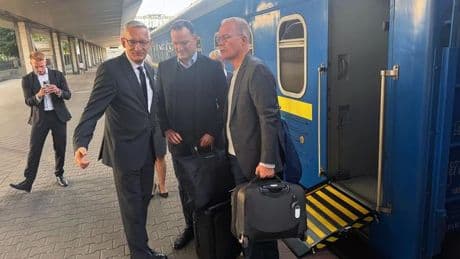 Krieg in der Ukraine: Spahn und Miersch überraschend gemeinsam in der Ukraine