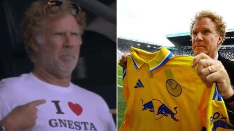 Comedy legend and Leeds investor Will Ferrell is spotted wearing unique t-shirt in crowd during dull 0-0 draw with Man United