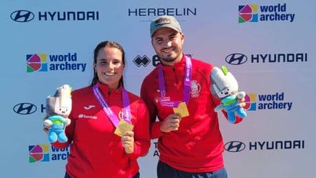 España logra una medalla histórica en el Mundial de tiro con arco: ante una pareja con ocho oros olímpicos y en su casa