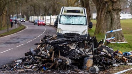 War erupts in UK’s ‘caravan city’ as van-dwellers torch rival homes & turn hippy paradise into rat-plagued ‘no-go zone’