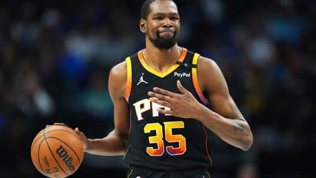 Kevin Durant is going from the Suns to the Rockets in a blockbuster trade, AP source says