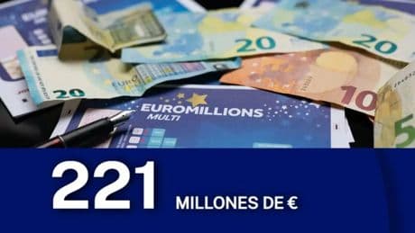 Sorteo de Euromillones: acertantes y números del bote de 221 millones