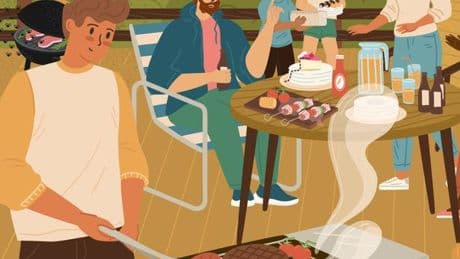 Only those with high IQ can spot eight hazards in summer BBQ scene