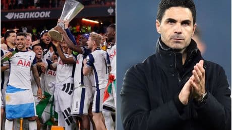 Mikel Arteta reacts to Tottenham winning Europa League but avoids Arsenal season comparison
